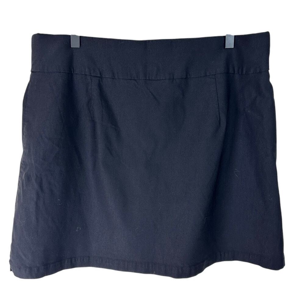 Rafaella Black Pull-On Skort XXL Viscose Stretch Everyday Wear golf tennis